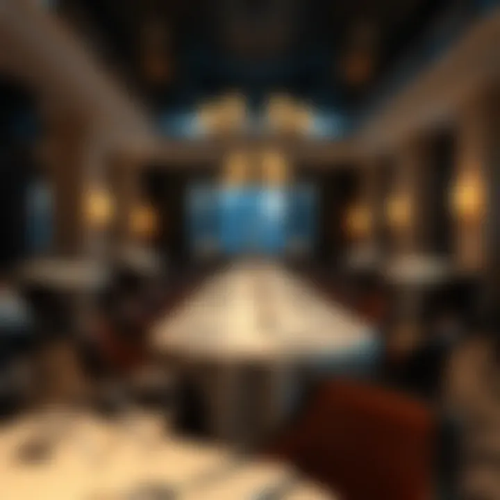 Elegant dining setting within Park Place Hotel highlighting exquisite cuisine