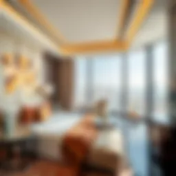 Luxurious suite interior with stunning views