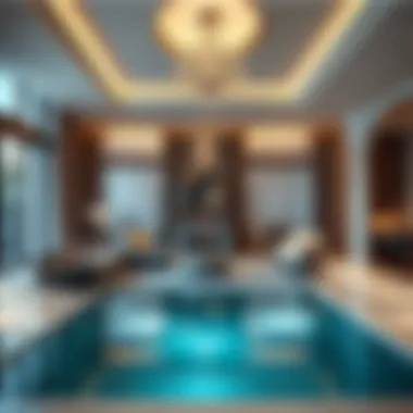 Elegant interior design of a private chalet in Dubai