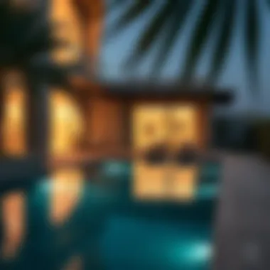 Tranquil outdoor area with a private pool in Dubai