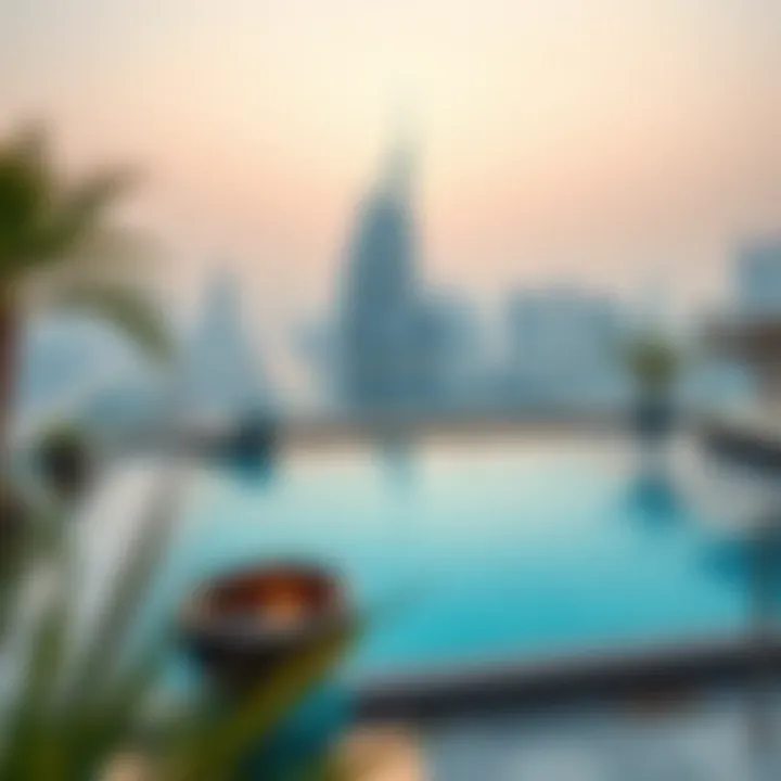 Rooftop Oasis in Dubai Stunning rooftop private pool overlooking Dubai skyline