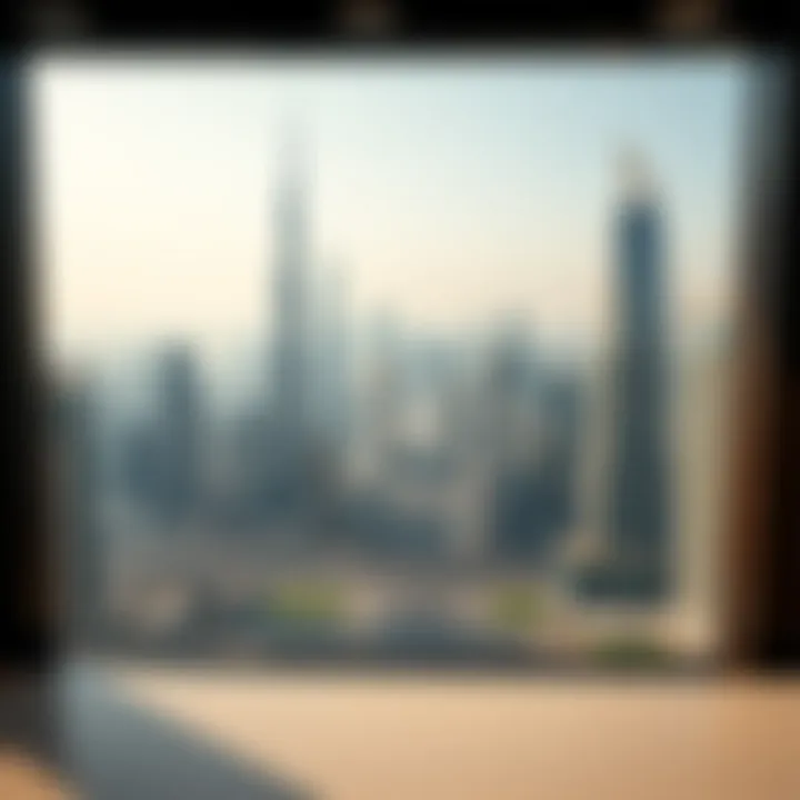 Dubai Skyline: A Testament to Architectural Innovation Aerial view of iconic Dubai skyline featuring modern skyscrapers