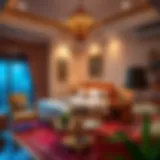 A cozy furnished room in Bur Dubai showcasing local decor