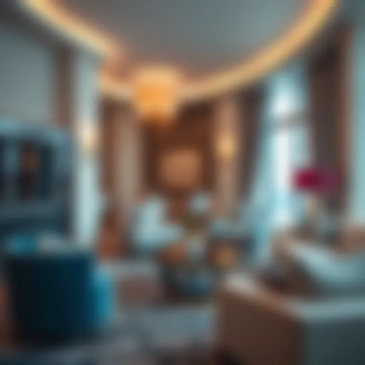 Luxurious interior lounge area of Sapphire Tower designed for comfort