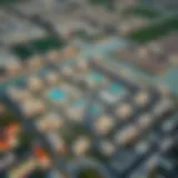 Aerial view of Sharjah Garden City showcasing its layout