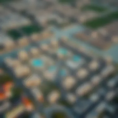 Aerial view of Sharjah Garden City showcasing its layout