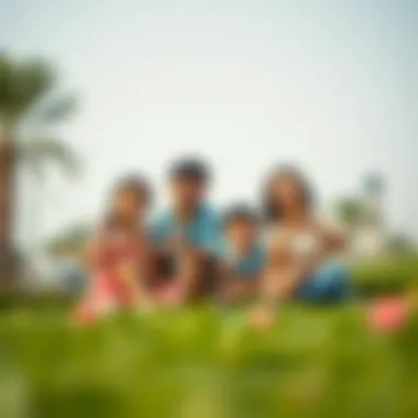 Family enjoying recreational activities in Sharjah Garden City
