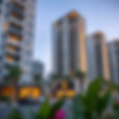 Modern residential buildings in Sharjah Garden City