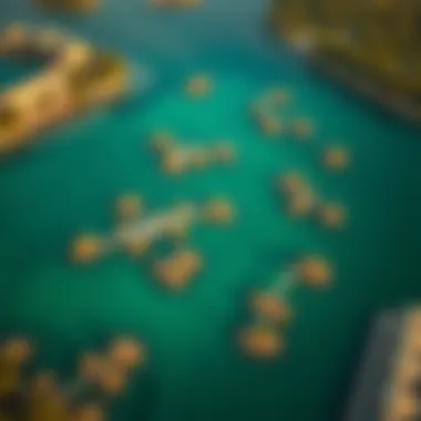 Aerial view of Shati Al Qurm showcasing the unique mangrove formations