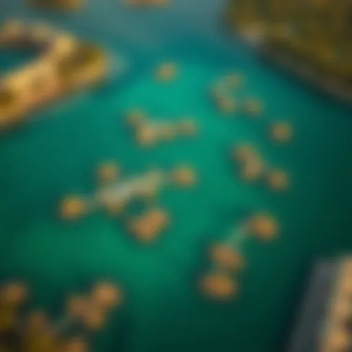 Aerial view of Shati Al Qurm showcasing the unique mangrove formations