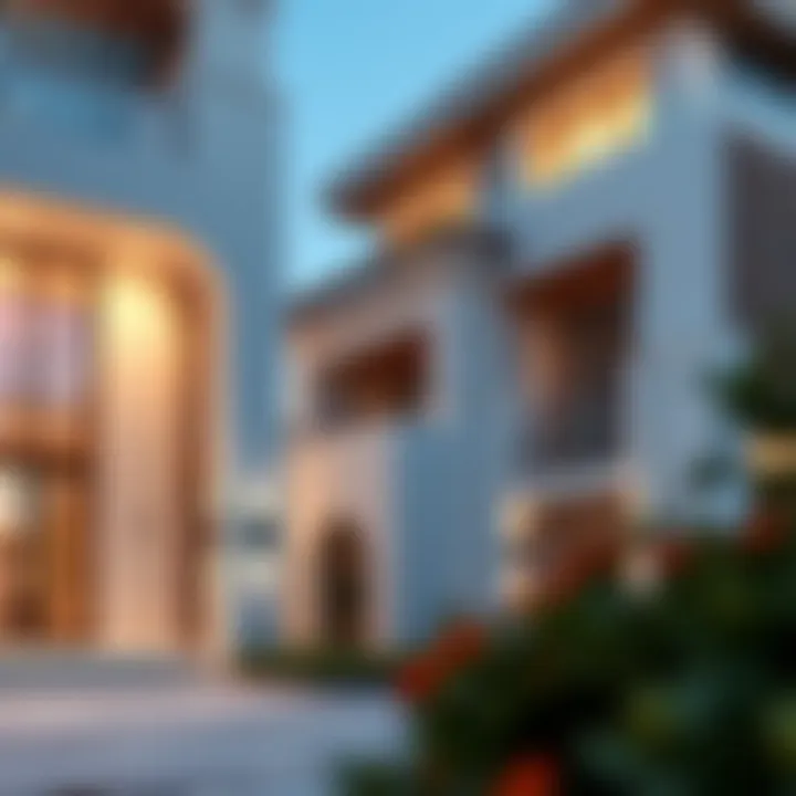 Architectural details of Sidra homes emphasizing design excellence