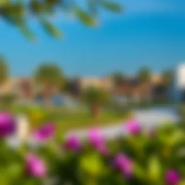 Surrounding greenery and community features of Dubai Hills Estate