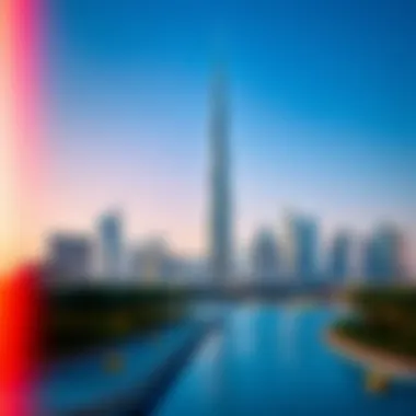 Dubai Skyline Featuring Sun Tower Skyline of Dubai featuring Sun Tower among other landmarks