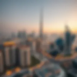Panoramic view of Dubai skyline showcasing luxury properties