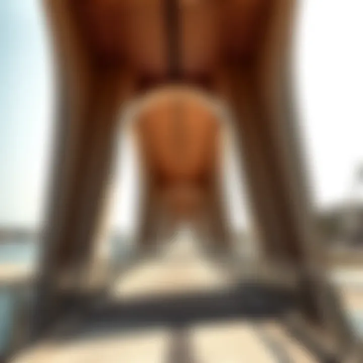 Architectural details of the main bridge on Reem Island