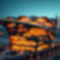 A panoramic view of The Hive Dubai showcasing its innovative architectural design