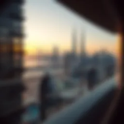 A panoramic view of Dubai's skyline showcasing iconic towers