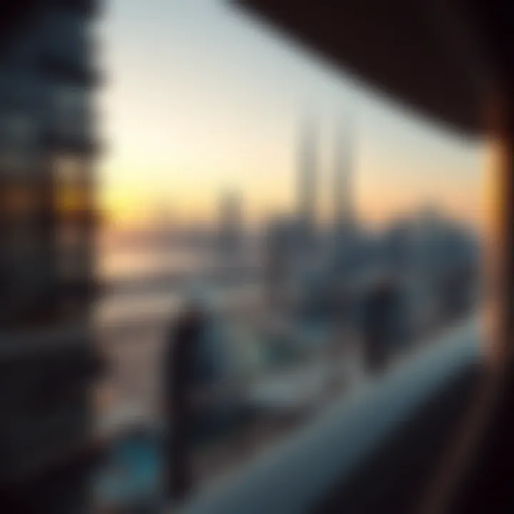 A panoramic view of Dubai's skyline showcasing iconic towers