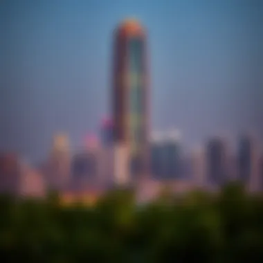 The Regal Tower in the Business Bay Skyline Panoramic skyline of Business Bay with The Regal Tower prominently featured