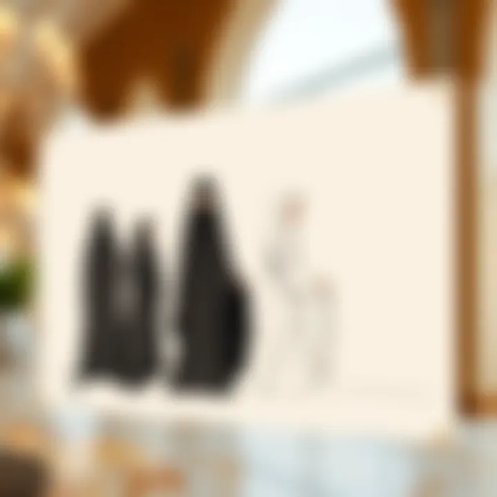 A designer sketch illustrating the evolution of abaya designs over time