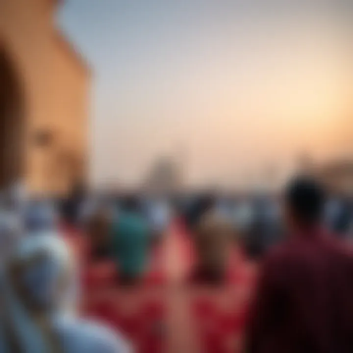 Community members gathered for Fajr prayer, showcasing unity and spiritual connection.