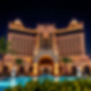 Architectural Marvel: The Stunning Facade of Dubai's Resorts Stunning architectural facade of a Dubai resort