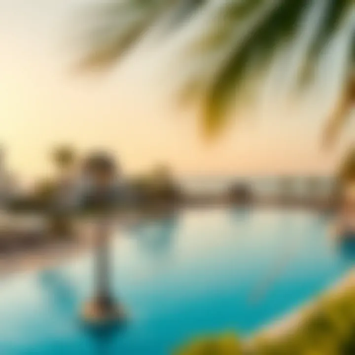 Paradise Found: Exotic Beach View from a Dubai Luxury Resort Exotic beach view from a luxury resort