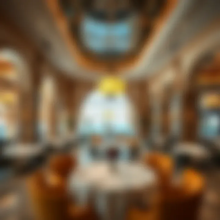 Culinary Excellence: Lavish Dining Area in Dubai's Premier Resort Lavish dining area with exquisite decor