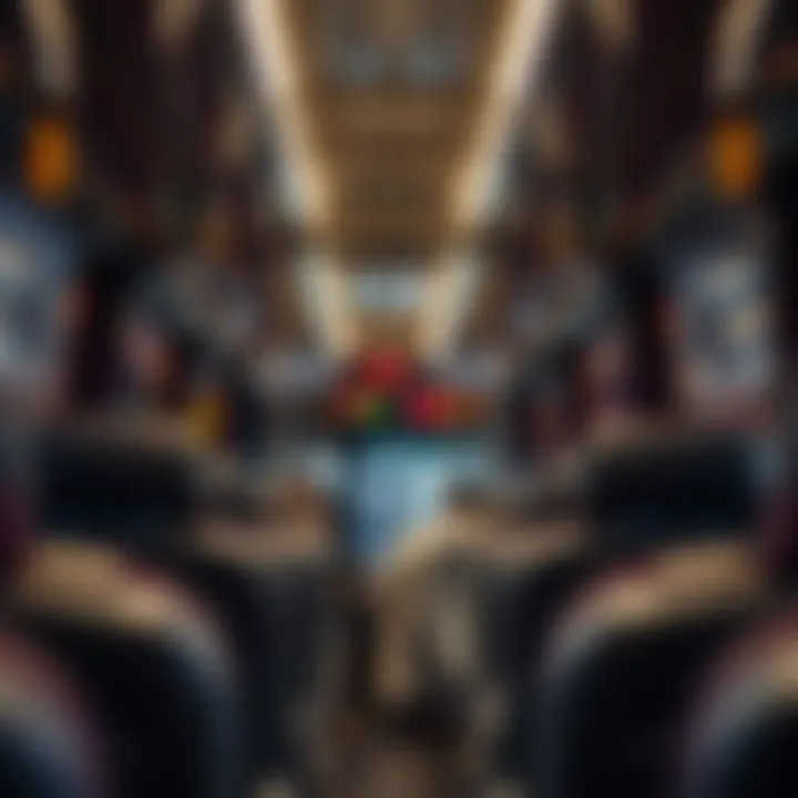 Interior view of a comfortable bus