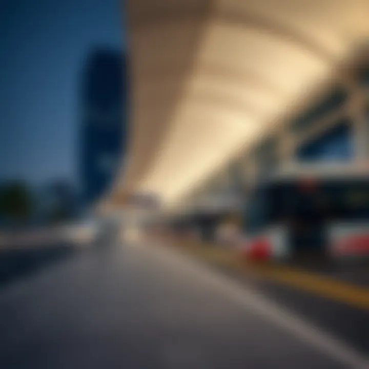 Modern bus station in Dubai