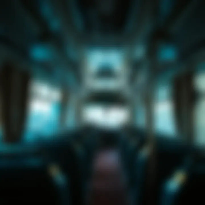 Comfortable Bus Interior Inside view of a modern bus traveling to Ras Al Khaimah