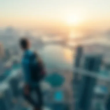Panoramic view of Dubai from Trio 2 Tower