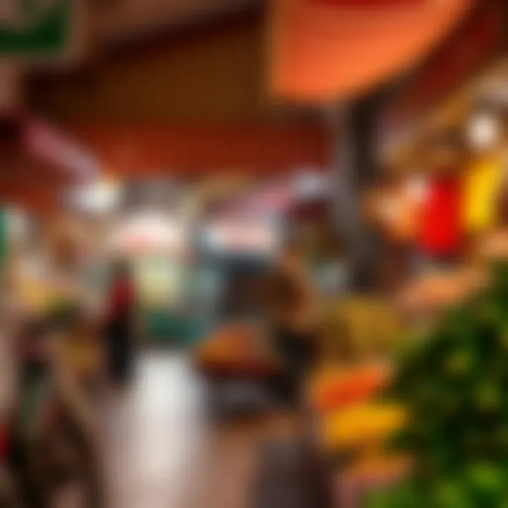 A vibrant market scene reflecting the holiday spirit in the UAE