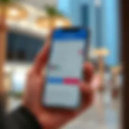 Smartphone displaying UAE visa status