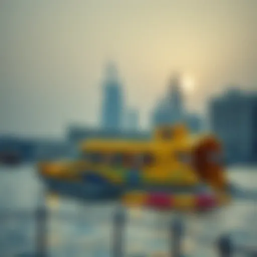 Scenic view of Dubai Water Taxi on the waterfront