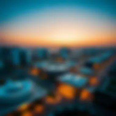 Aerial view of the Emirates Cluster showcasing its unique architecture