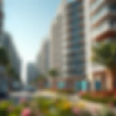 Modern residential buildings in the Emirates Cluster highlighting investment potential