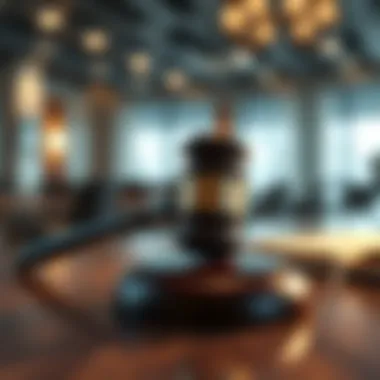 A gavel symbolizing legal compliance