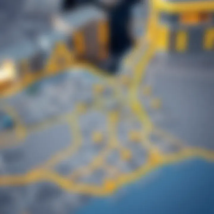 Map of Freehold Areas in Dubai Map highlighting various freehold areas in Dubai