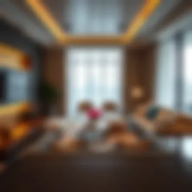 Luxurious hotel apartment living room