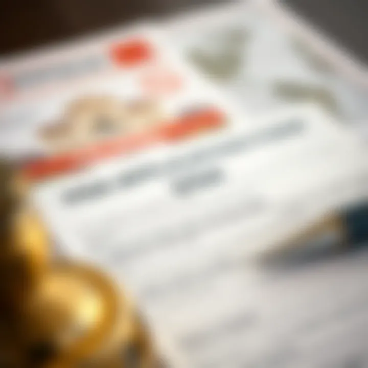 A close-up of a visa application form alongside real estate documents