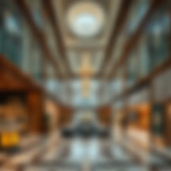 Interior shot of مراد مول highlighting the luxurious shopping environment