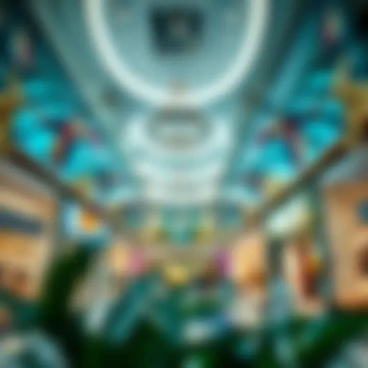 Interior view of Murad Mall with vibrant shopping spaces