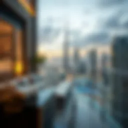 Stunning skyline view from a luxury penthouse in Dubai