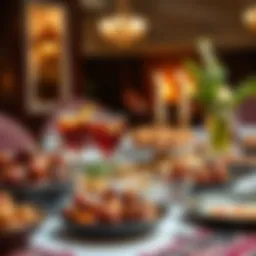 Traditional Iftar spread featuring dates and drinks