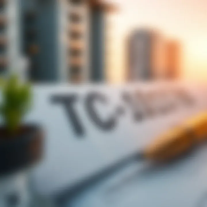 Detailed view of TC number in real estate documents