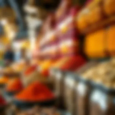 A Kaleidoscope of Flavors Colorful spices displayed in vibrant containers