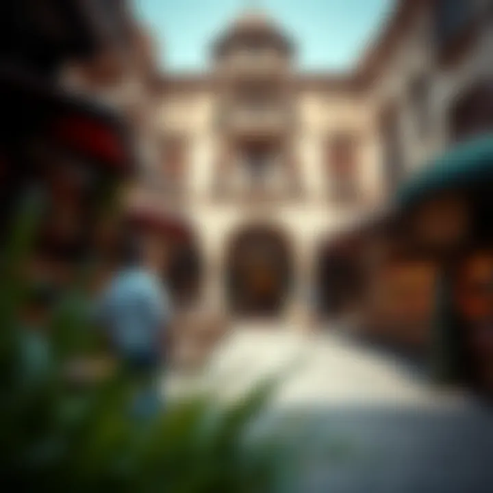 A Glimpse into the Past Historical architecture surrounding the spice market