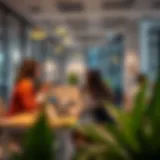 Modern office setting in UAE showcasing a collaborative work environment