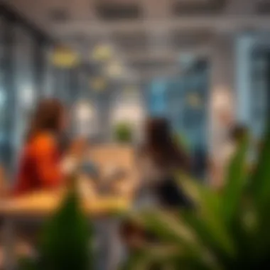 Modern office setting in UAE showcasing a collaborative work environment